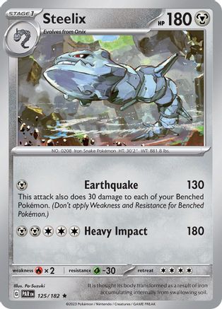 Steelix 125/182 - SV04 Paradox Rift Holofoil - for just $0.10! 