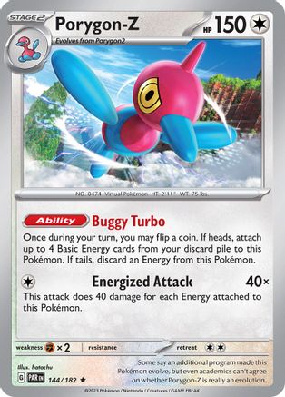 Porygon-Z 144/182 - SV04 Paradox Rift Holofoil - for just $0.08! 
