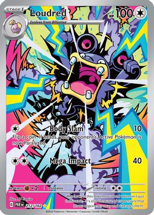 Loudred 212/182 - SV04 Paradox Rift Holofoil - for just $8.36! 