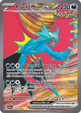 Roaring Moon ex 229/182 - SV04 Paradox Rift Holofoil - for just $1.78! 