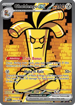 Gholdengo ex 252/182 - SV04 Paradox Rift Holofoil - for just $13.39! 