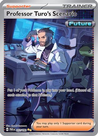 Professor Turo's Scenario 257/182 - SV04 Paradox Rift Holofoil - for just $3.36! 