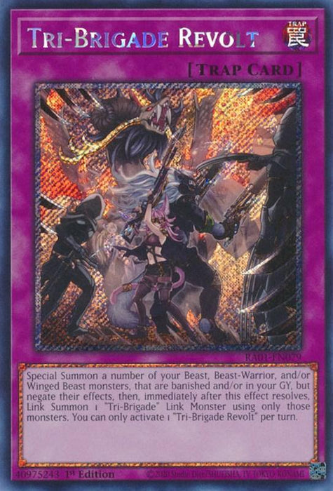 Tri-Brigade Revolt [RA01-EN079] Platinum Secret Rare - for just $0.20! 