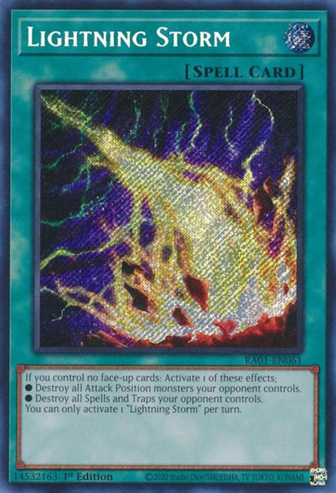 Lightning Storm [RA01-EN061] Secret Rare - for just $1.40! 