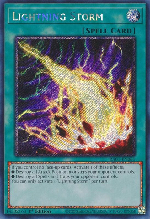Lightning Storm [RA01-EN061] Platinum Secret Rare - for just $2.80! 