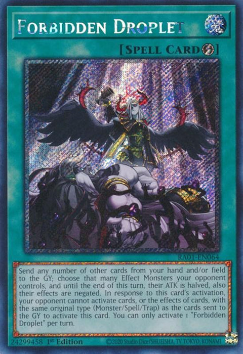 Forbidden Droplet [RA01-EN064] Platinum Secret Rare - for just $6.85! 
