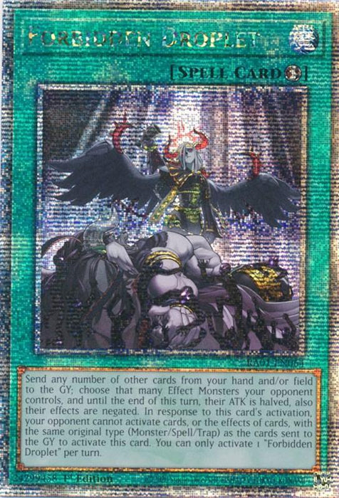 Forbidden Droplet [RA01-EN064] Quarter Century Secret Rare - for just $26.90! 