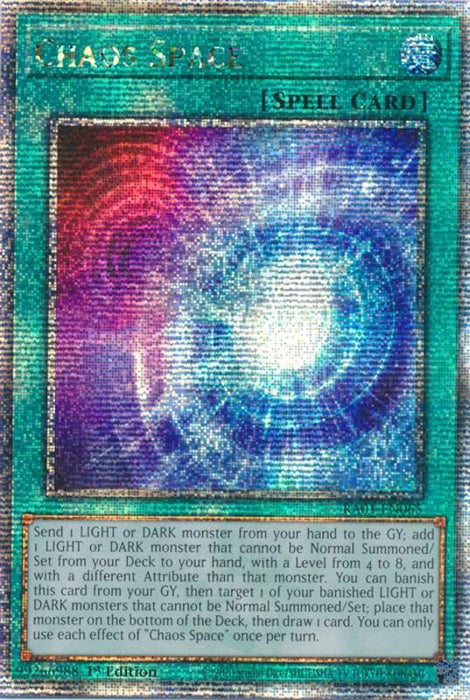 Chaos Space [RA01-EN065] Quarter Century Secret Rare - for just $2.55! 