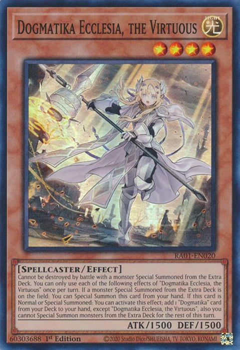Dogmatika Ecclesia, the Virtuous [RA01-EN020] Super Rare - for just $0.10! 