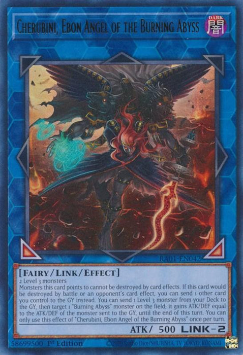 Cherubini, Ebon Angel of the Burning Abyss [RA01-EN042] Ultra Rare - for just $0.10! 