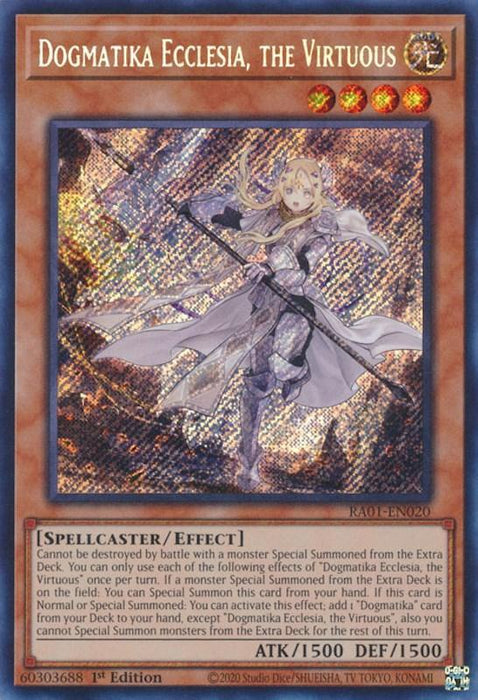 Dogmatika Ecclesia, the Virtuous [RA01-EN020] Secret Rare - for just $0.10! 