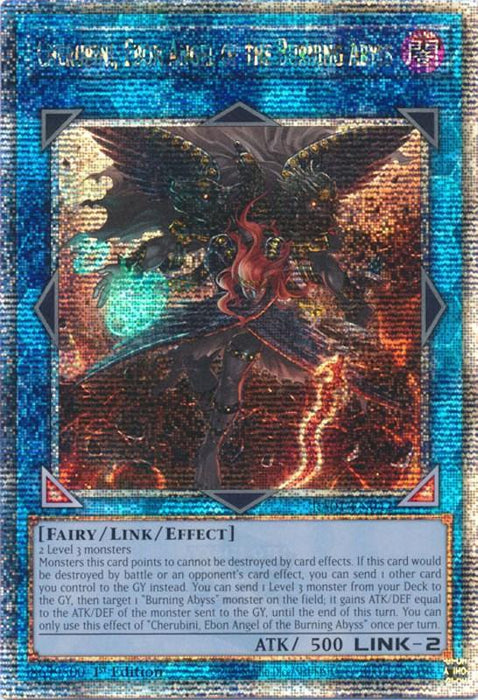 Cherubini, Ebon Angel of the Burning Abyss [RA01-EN042] Quarter Century Secret Rare - for just $2.70! 