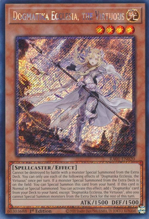 Dogmatika Ecclesia, the Virtuous [RA01-EN020] Platinum Secret Rare - for just $0.80! 