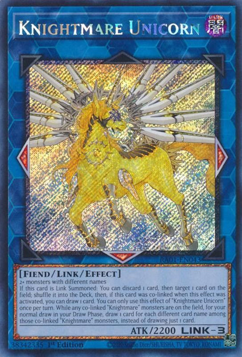 Knightmare Unicorn [RA01-EN043] Platinum Secret Rare - for just $0.20! 