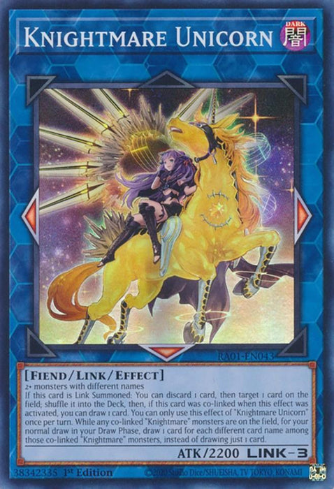 Knightmare Unicorn (Alternate Art) [RA01-EN043] Super Rare - for just $0.10! 