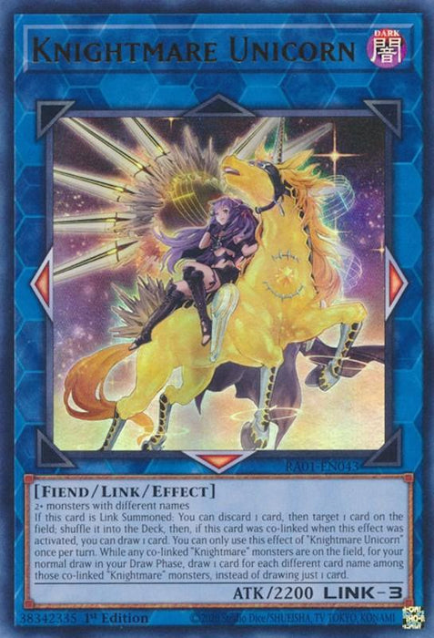 Knightmare Unicorn (Alternate Art) [RA01-EN043] Ultra Rare - for just $0.15! 