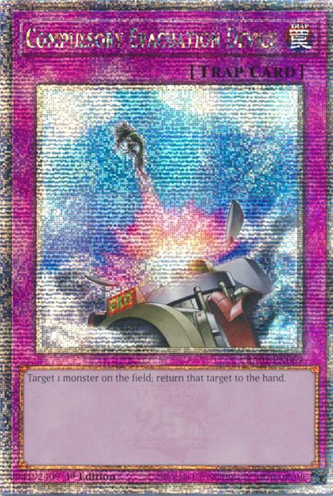 Compulsory Evacuation Device [RA01-EN069] Quarter Century Secret Rare - for just $2.85! 