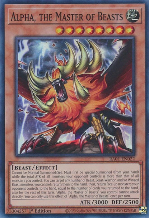 Alpha, the Master of Beasts [RA01-EN022] Super Rare - for just $0.10! 