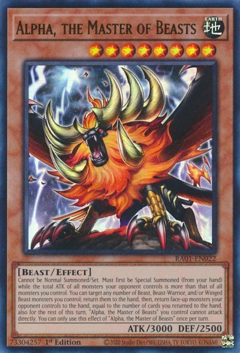 Alpha, the Master of Beasts [RA01-EN022] Ultra Rare - for just $0.10! 