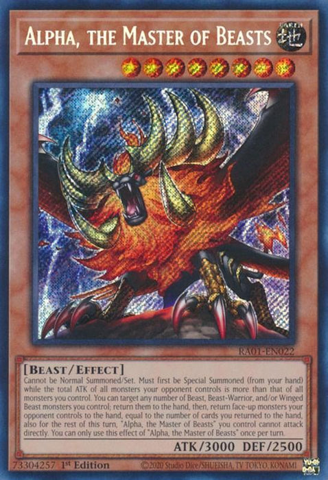 Alpha, the Master of Beasts [RA01-EN022] Secret Rare - for just $0.20! 