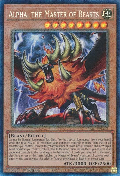 Alpha, the Master of Beasts [RA01-EN022] Prismatic Collector's Rare - for just $0.20! 