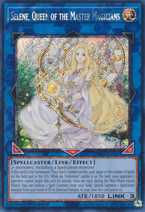 Selene, Queen of the Master Magicians [RA01-EN047] Platinum Secret Rare - for just $0.95! 