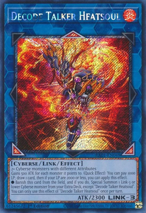 Decode Talker Heatsoul [RA01-EN048] Platinum Secret Rare - for just $0.25! 
