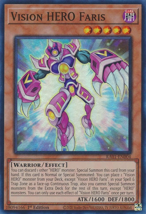 Vision HERO Faris [RA01-EN004] Super Rare - for just $0.15! 