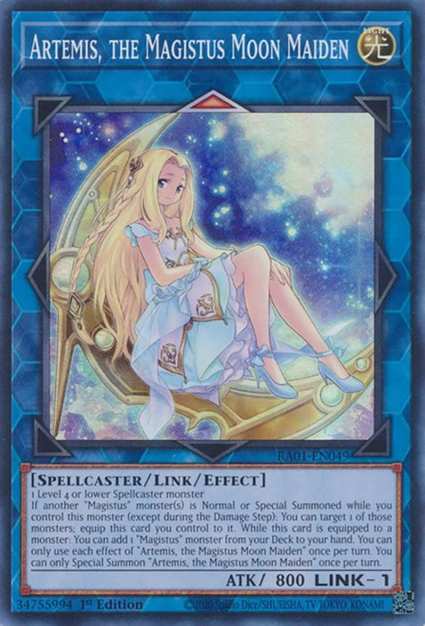 Artemis, the Magistus Moon Maiden [RA01-EN049] Super Rare - for just $0.10! 