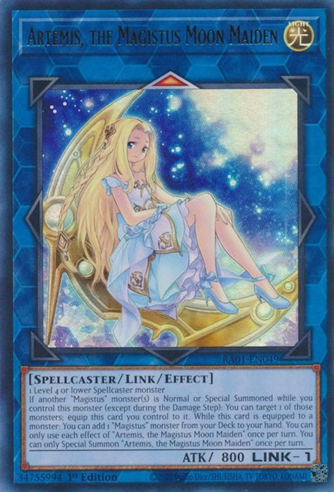 Artemis, the Magistus Moon Maiden [RA01-EN049] Ultra Rare - for just $0.10! 