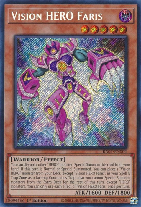 Vision HERO Faris [RA01-EN004] Secret Rare - for just $0.20! 