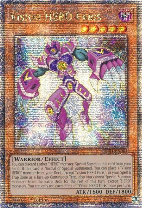 Vision HERO Faris [RA01-EN004] Quarter Century Secret Rare - for just $5.15! 