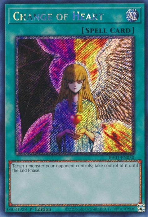 Change of Heart [RA01-EN050] Platinum Secret Rare - for just $1.55! 