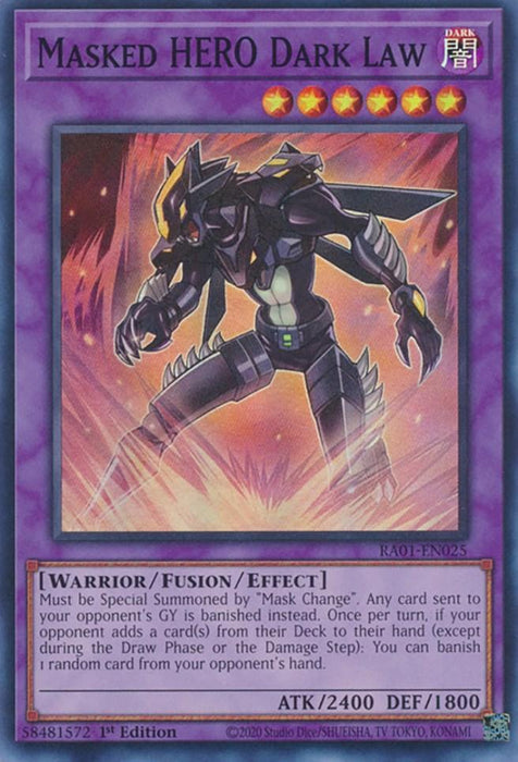 Masked HERO Dark Law [RA01-EN025] Super Rare - for just $0.15! 