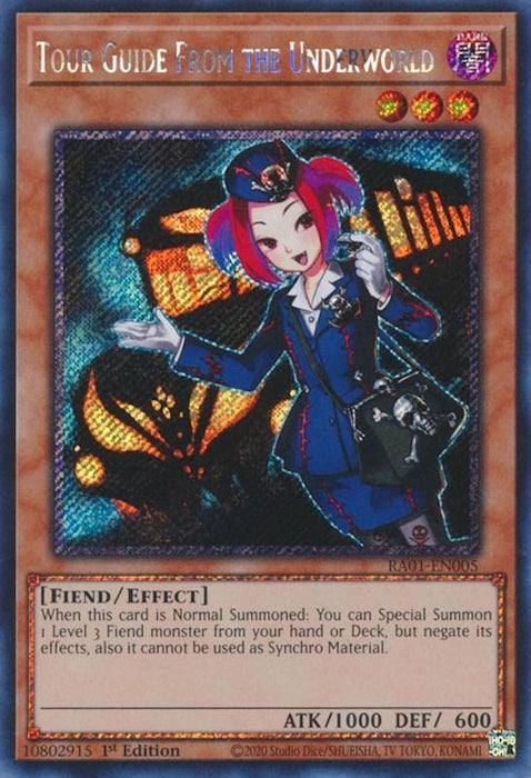 Tour Guide From the Underworld [RA01-EN005] Platinum Secret Rare - for just $0.65! 