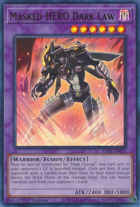 Masked HERO Dark Law [RA01-EN025] Ultra Rare - for just $0.10! 