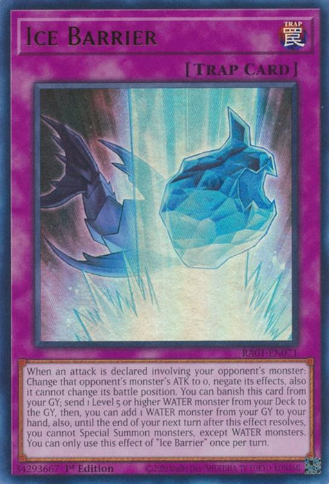Ice Barrier [RA01-EN071] Ultra Rare - for just $0.10! 