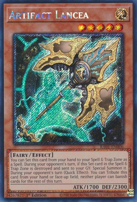 Artifact Lancea [RA01-EN006] Platinum Secret Rare - for just $0.85! 