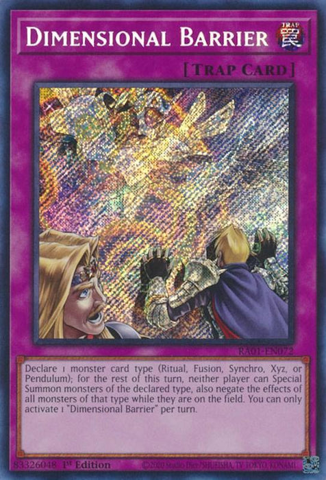 Dimensional Barrier [RA01-EN072] Secret Rare - for just $0.25! 