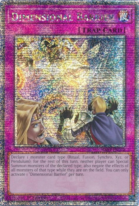 Dimensional Barrier [RA01-EN072] Quarter Century Secret Rare - for just $1.60! 