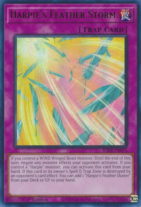 Harpie's Feather Storm [RA01-EN073] Ultra Rare - for just $0.15! 