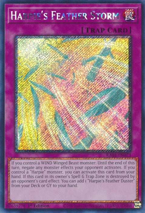 Harpie's Feather Storm [RA01-EN073] Platinum Secret Rare - for just $1.05! 