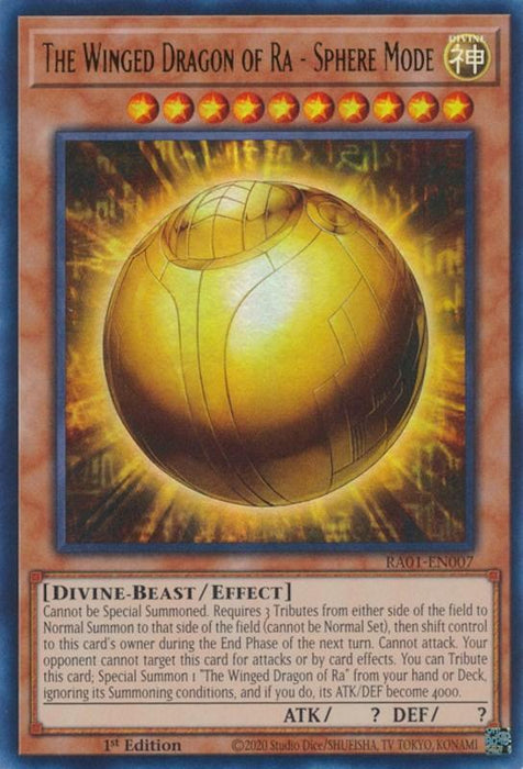 The Winged Dragon of Ra - Sphere Mode [RA01-EN007] Ultra Rare - for just $0.35! 