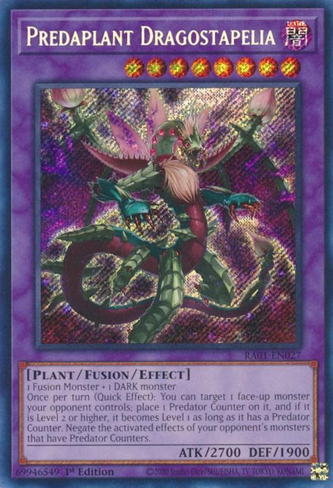 Predaplant Dragostapelia [RA01-EN027] Secret Rare - for just $0.30! 