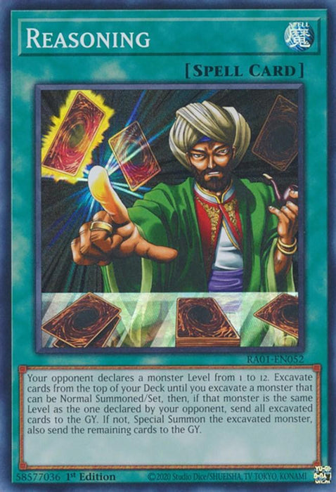 Reasoning [RA01-EN052] Super Rare - for just $0.10! 