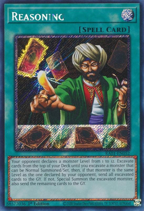 Reasoning [RA01-EN052] Platinum Secret Rare - for just $0.45! 