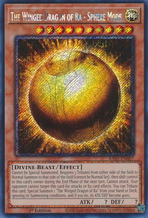 The Winged Dragon of Ra - Sphere Mode [RA01-EN007] Platinum Secret Rare - for just $1.65! 