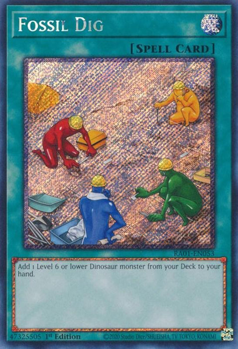 Fossil Dig [RA01-EN053] Platinum Secret Rare - for just $1.10! 