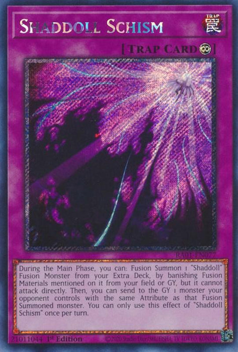 Shaddoll Schism [RA01-EN077] Platinum Secret Rare - for just $0.20! 