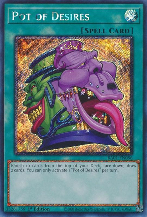 Pot of Desires [RA01-EN056] Platinum Secret Rare - for just $0.90! 